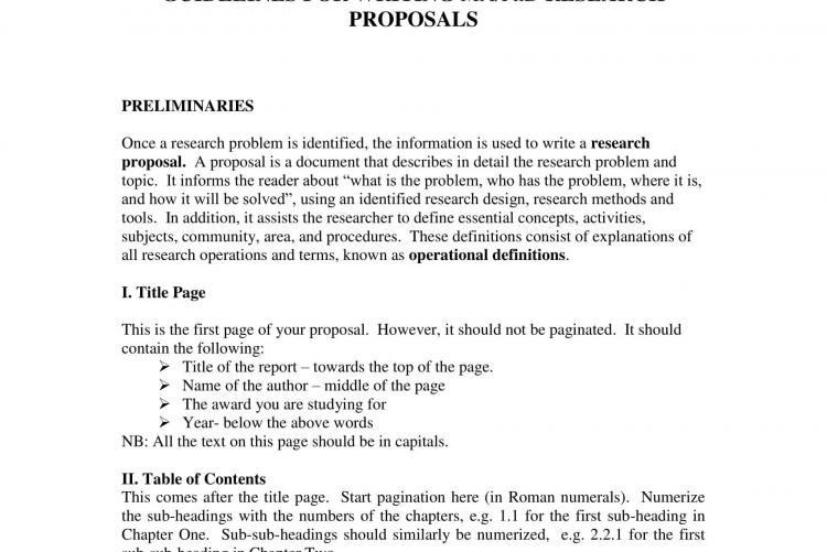 guidelines for writing research proposal